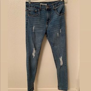 High waisted jeans